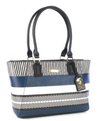 Polo Basket Weave Tote Navy