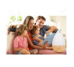 Andowl Aroma LED Humidifier Diffuser Black & Brown Q- T64 Light Brown