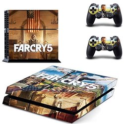 Adventure Games PS4 Original Far Cry 5 Vinyl Console Skin Decal Sticker + 2 Controller Skins Set