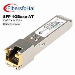 Fiberhal For Arista Sfp-ge-t Gigabit RJ45 Copper Sfp Transceiver Module 10 100 1000M Auto-negotiation Data Rate Arista Compatible Mini-gbic Reach 100M