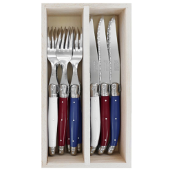 Steak Knives & Forks Set - Viva 12PC In Wooden Box