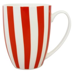 No Brand Stripe Mug Red