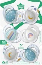 Tommee Tippee Ecomm Night Boys Soother 6-18M 6 Pack
