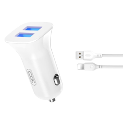 Dual USB 12W Car Charger And USB Type-c Cable Combo - -TZ10