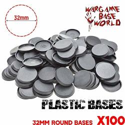 100PCS 32MM Round Plastic Bases For Gaming Miniatures And Table Games By Mercury_group
