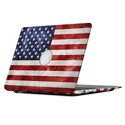 Icasso Pro 13 Inch Macbook Case Cover Pu Leather Coated Hard Shell Protective Case For Apple Laptop Computer Macbook Pro 13 Inch Model A1278- National Flag