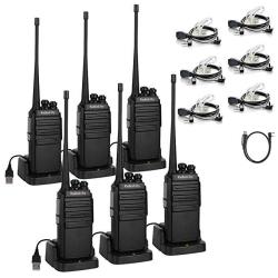 Radioddity GA-2S Long Range Walkie Talkies Uhf Two Way Radio For Hunting fishing camping security With Micro USB Charging + Air Acoustic Earpiece With MIC + 1
