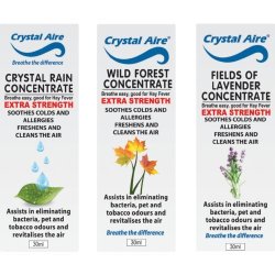 Crystal Aire Assorted Concentrates Pack Crystal Rain Wild Forest Fields Of Lavender 3X30ML