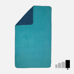 Microfibre Towel _slash_ Ultra Compact Double-sided Size XL 110 X 175 Cm - Blue_slash_green