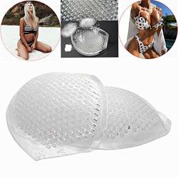 Reusable Honeycomb Silicone Bra Inserts-semi-adhesive Perforated Silicone Bra Inserts Push Up Booster Pads Uniquely Thickening Breathable Silicone Gel Breast Enhancers