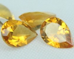 Beautiful Golden Beryl Natural Gemstones Pear Shaped Heliodor Pair 2.50CT