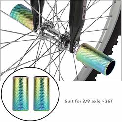 Nostafy 2PC 3 8 Inch - 26 Teeth Aluminum Alloy Bike Pegs Bicycle Foot Pedals Bmx Cycling Rear Stunt Pegs Dia 1.5" X 3.15"