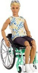 Fashionistas Ken Doll With Wheelchair - Tie-dye Print Top NO.167