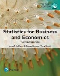 Statistics For Business And Economics Global Edition Paperback 13TH Edition