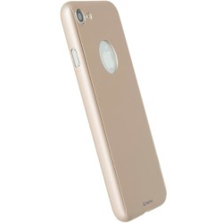 Krusell Arvika Cover for Apple iPhone 7 in Gold with Glass Screen Protector