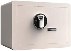 USA Wall Safes Safe Home Small 25CM Fingerprint Password Safe All Steel Anti-theft Office Safe Deposit Box Cabinet Safes Color : White Size : 352525CM