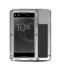 Sony Xperia Xz Premium Case Mangix Water Resistant Shockproof Aluminum Metal Outter Super Anti Shake Silicone Inner Fully Body Protection With Glass Screen For