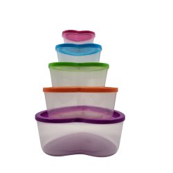 5 Piece Storage Containers Hart Shape