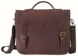 Brando Silviano Slimline Laptop Briefcase Brown