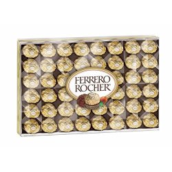 Ferrero Rocher Fine Hazelnut Chocolates 48 Ct. Pack Of 2