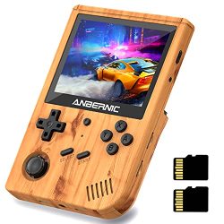 RG351V Handheld Game Console 3.5 Inch Portable Double Tf 64G Card Handheld Retro Video Game Two-player Battle Soulja Boy Wifi Game Console Wooden