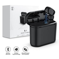 Sports Earphones for Travel LStiaq Bluetooth 5.2 Headphones with Mic Work IPX6 Waterproof 150H Playtime with LED Display Charging Box 