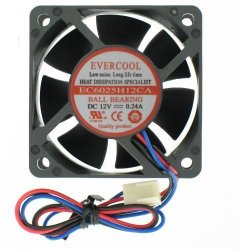Evercool 60 X 25MM High Speed 3 Pin Fan EC6025H12CA
