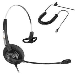 Arama Mono Telephone Headset Noise Cancelling Headset With MIC For Plantronics Allworx Altigen Avaya Aastra Adtran Alcatel Lucent Comdial Digium Gigaset Intertel Mitel Mivoice A200-L1