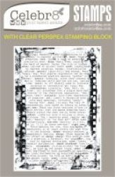 Celebr8 Stamp - Grunge Frame Words