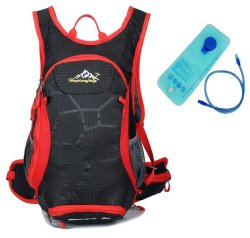Hydration Backpack Bag & 2L Water Bag For Cycling - Black