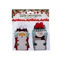 Xmas Table Place Cards - Christmas - Assorted Designs - 10 Piece - 3 Pack