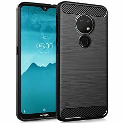 Dzxouui For Nokia 6.2 Case Nokia 7.2 Case Protective Phone Cover Shockproof Soft Tpu Cases For Nokia 7.2 6.2 Dl-black
