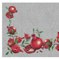 Printed Poncho Pomegranate
