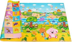 BABY CARE Play Mat Foam Floor Gym - Non-toxic Non-slip Reversible Waterproof Pingko And Friends Large