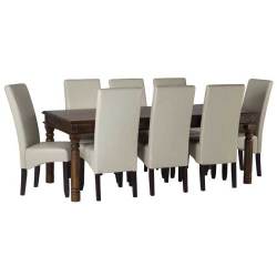 Dinette Set Dining Suite 8 Seater Bonded Leather