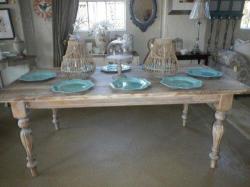 New Solid Reclaimed 8 Seater Dining Table - L 2.00m W 1.00m H 78cm