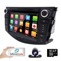 Hizpo In Dash Car DVD Player Gps Navigation Radio Bt Stereo For Toyota RAV4 2006 2007 2008 2009 2010 2011 2012+ Reverse Camera