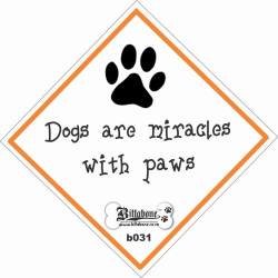 Dogs Are Miracles Sign