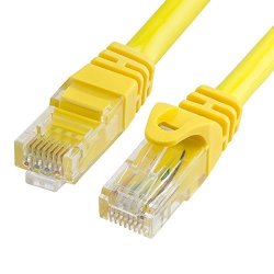 Cmple - Cat 6 500MHZ Utp Ethernet Lan Network Cable -15 Ft Yellow