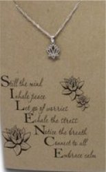 Crcs -stainless Steel Necklace On Card-lotus & Meaning