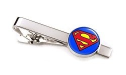 Classic Superman Tie Clip Man Of Steel Cufflinks Tack Justice League Jewelry Cuff Links Superhero Wedding Party Jewelry
