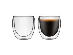 Double Walled Cappuccino Glasses Set Of 2 250ML