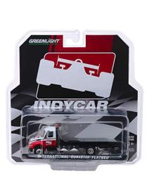 International Durastar Flatbed Truck White And Red Indycar Series Hobby Exclusive 1 64 Diecast Model By Greenlight 30033