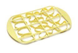Mrs. Fields Easter Cookie Cutter Grid With Egg Bunny And Chick Pattern 133