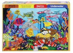 Rgs 24 Piece A4 Wooden Puzzle Underwater- Interlocking Pieces 210 X 297MM Each Puzzle Contains A Full Size Poster Retail Packaging No Warranty Product