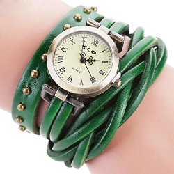 Inkach Women Fashion Casual Analog Quartz Women Watch Bracelet Watch Green