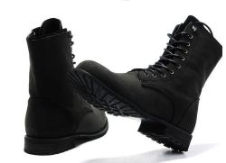 Retro Combat Boots - Black 6.5