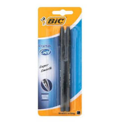 BIC Crystal Gel Ink Pen 2 Pack Black