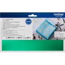 Brother Scanncut Foil Transfer Sheets - Green 100 X 200MM 4 Sheets - Use With Foil Transfer Starter Kit