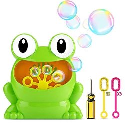 bubble making frog